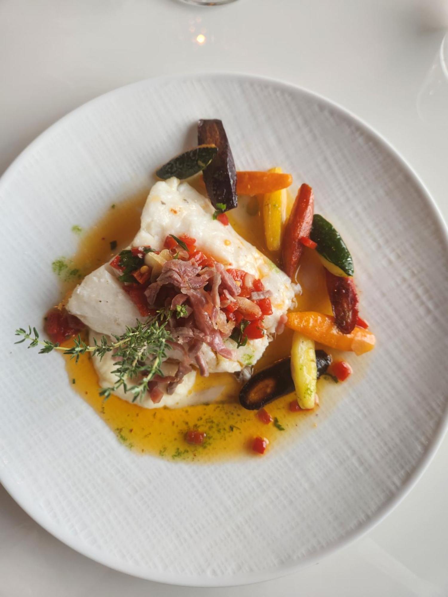 Belfry & Spa By Ligne St Barth لورد المظهر الخارجي الصورة A plate of halibut